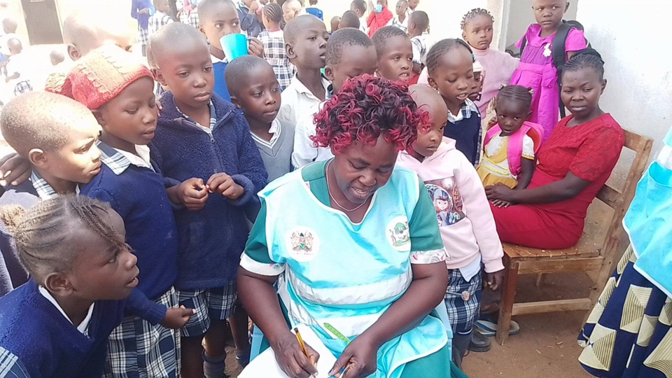 Community members gathered for outreach